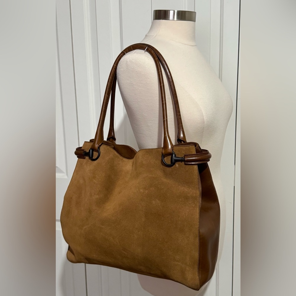 Gucci Tan and Brown Leather Tote